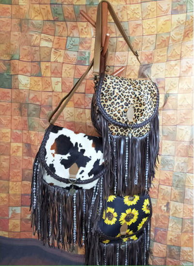 Borsa frange animalier donna MUST HAVE