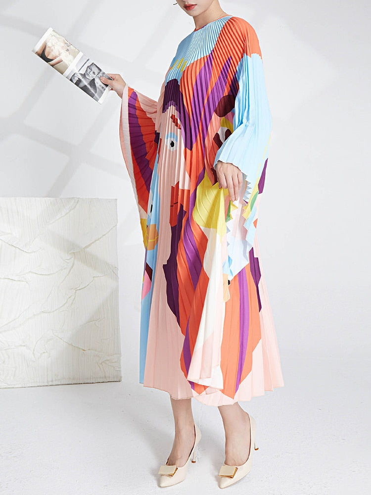 Abito fantasia donna lungo curvy