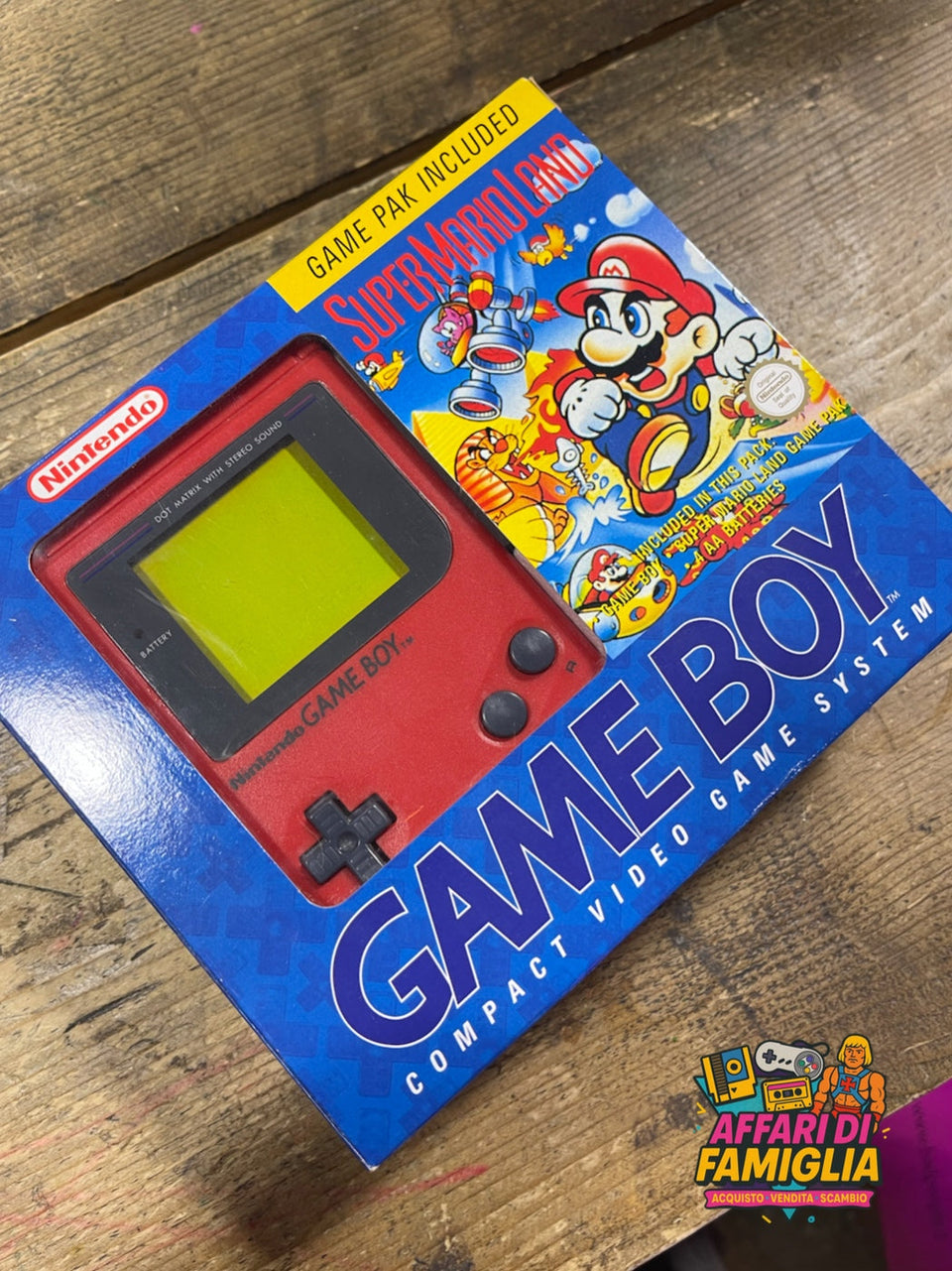 Console Nintendo game boy red super mario land pack