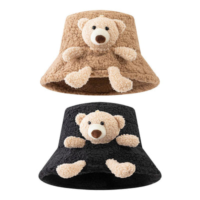Bucket Hat 3D Stuffed Teddy Bear eprolo BAD PEOPLE