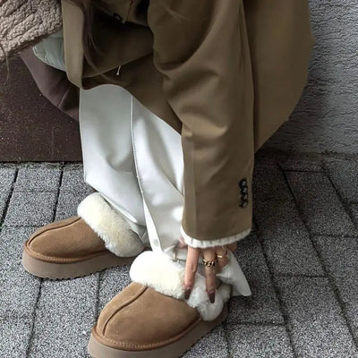 Ciabatta eco montone donna Brown MUST HAVE