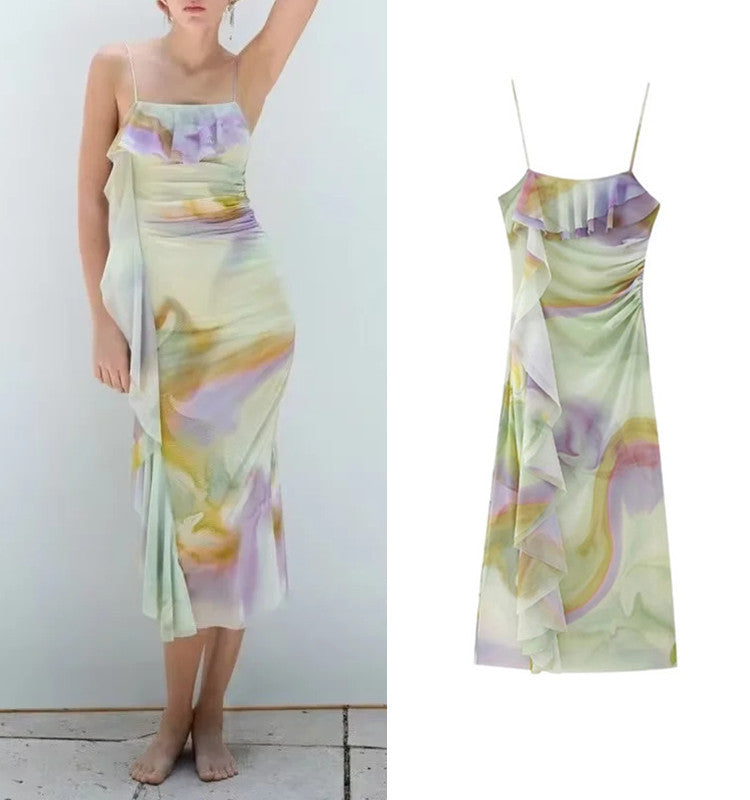 Abito fantasia donna lungo