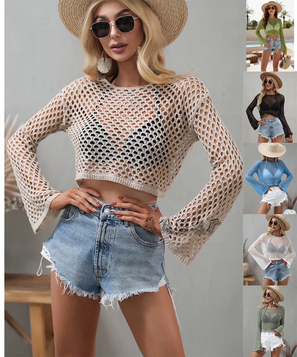 Camisa de malla con tribanda para mujer