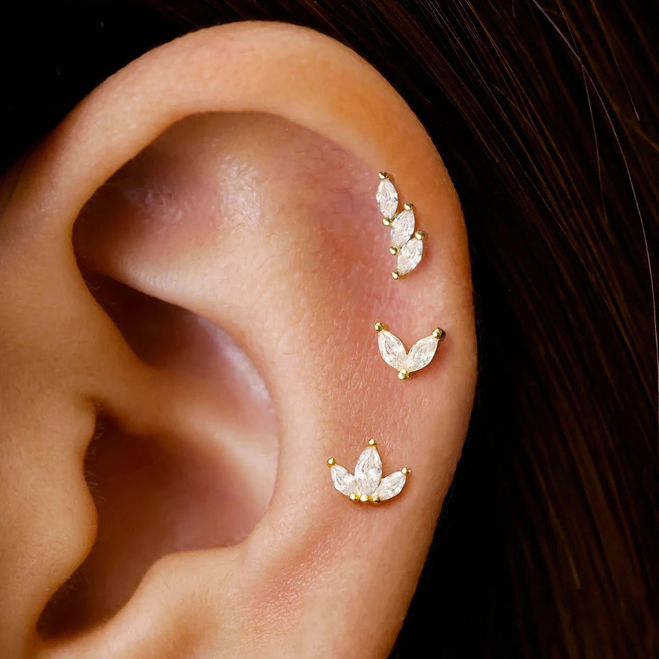 3PCS Stainless Steel Gold Color