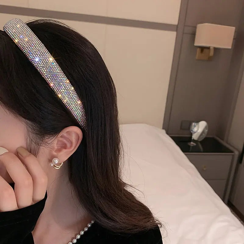 Shiny Full Rhinestone Headbands Hairbands Velvet
