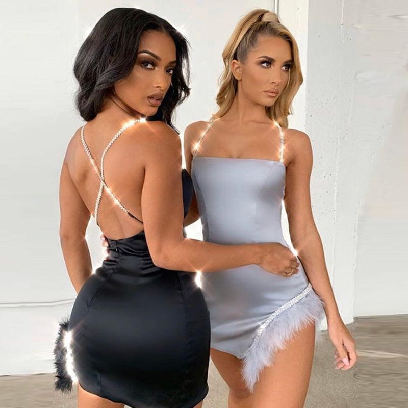 Skirt Feather Lace Dress