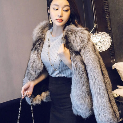 Faux Ladies Cropped Fur Jackets Coat MUST HAVE