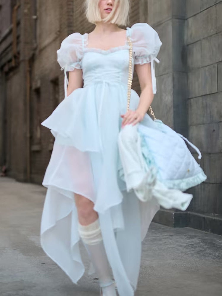 Abito lungo georgette donna