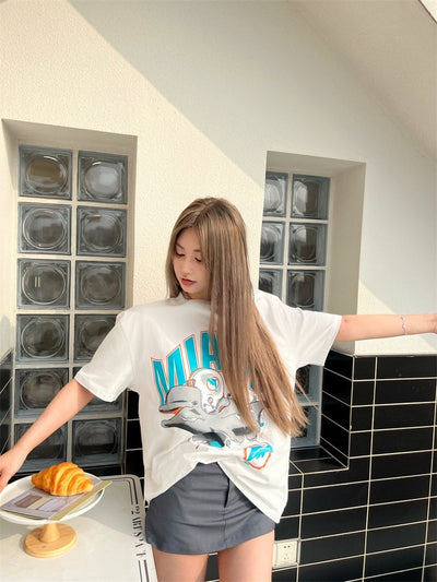 vintage dolphin oversized T-shirt loose MUST HAVE