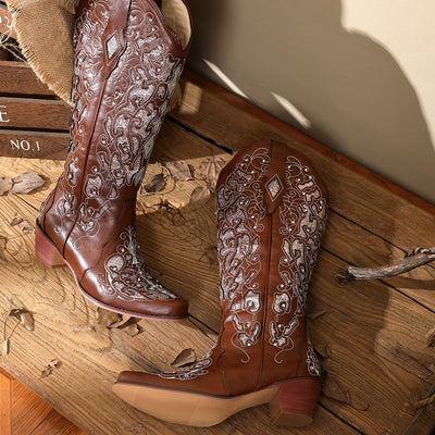 Stivale camperos donna texano lavorato MUST HAVE