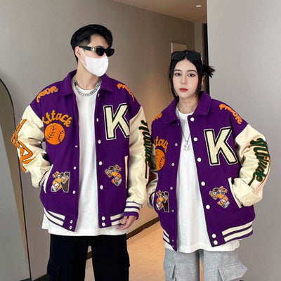 Bomber varsity giubbotto ricamato college unisex HYPE